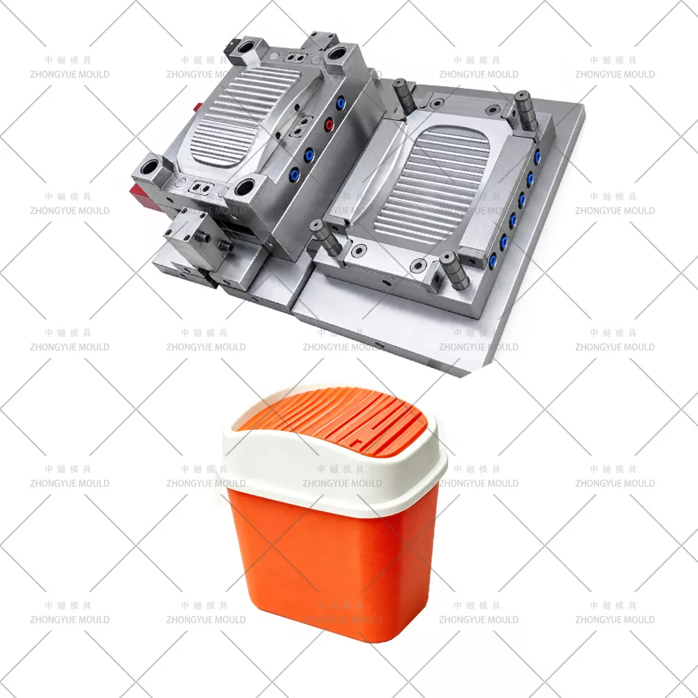 Khuôn nắp thùng rác để bàn bằng nhựa