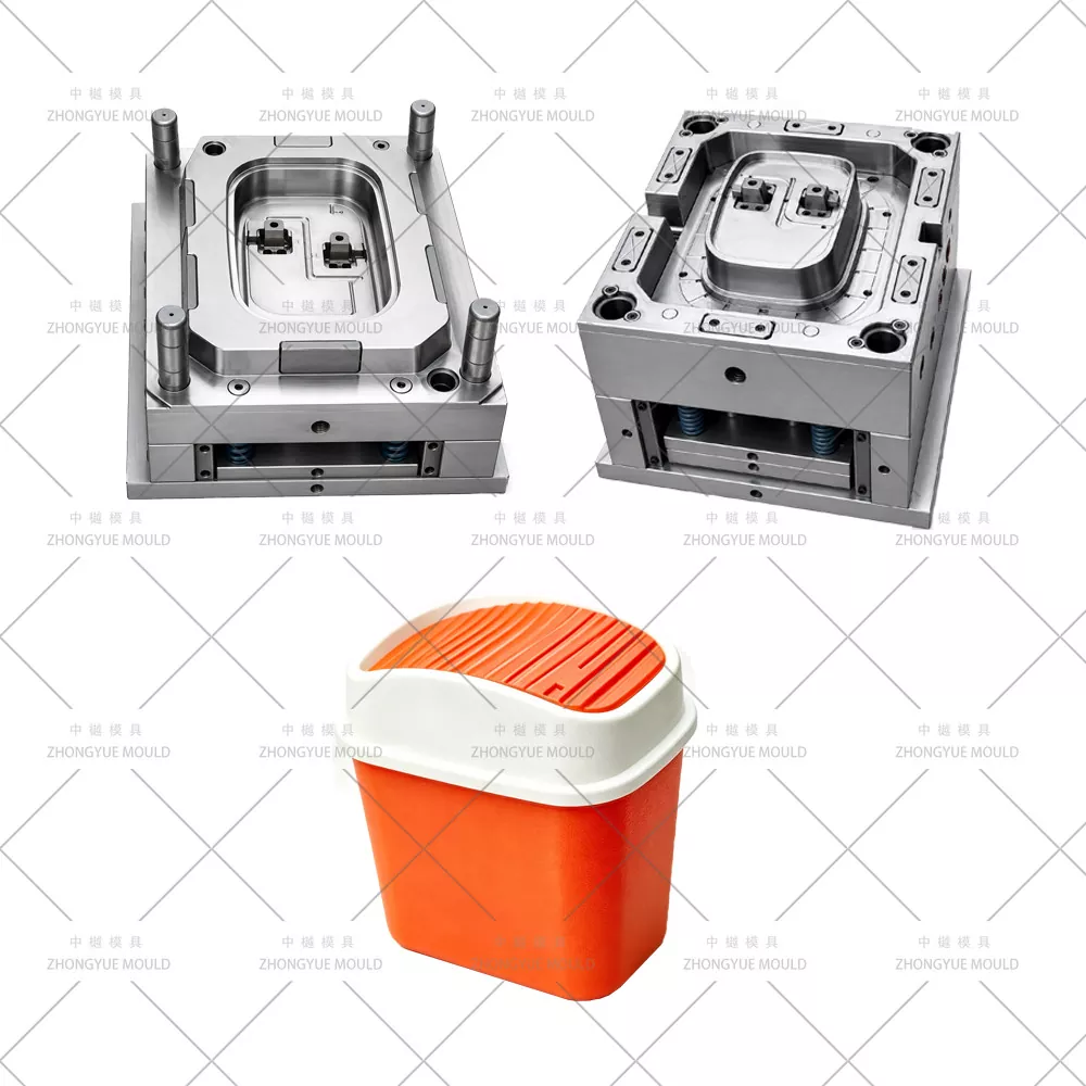 Khuôn nhựa để bàn thùng rác khung giữa
