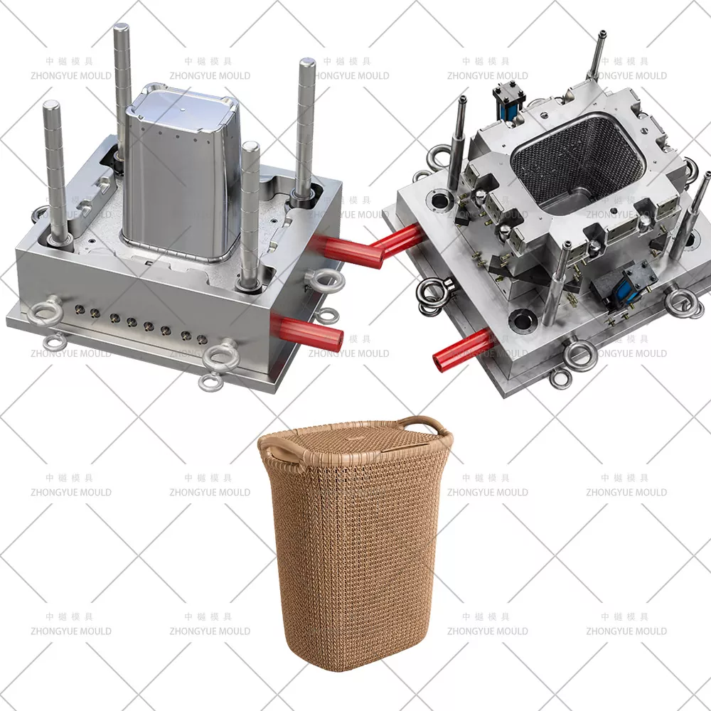 Khuôn giỏ đựng đồ giặt bằng mây nhựa