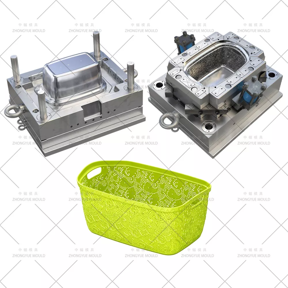 Khuôn giỏ trái cây hình chữ nhật bằng nhựa