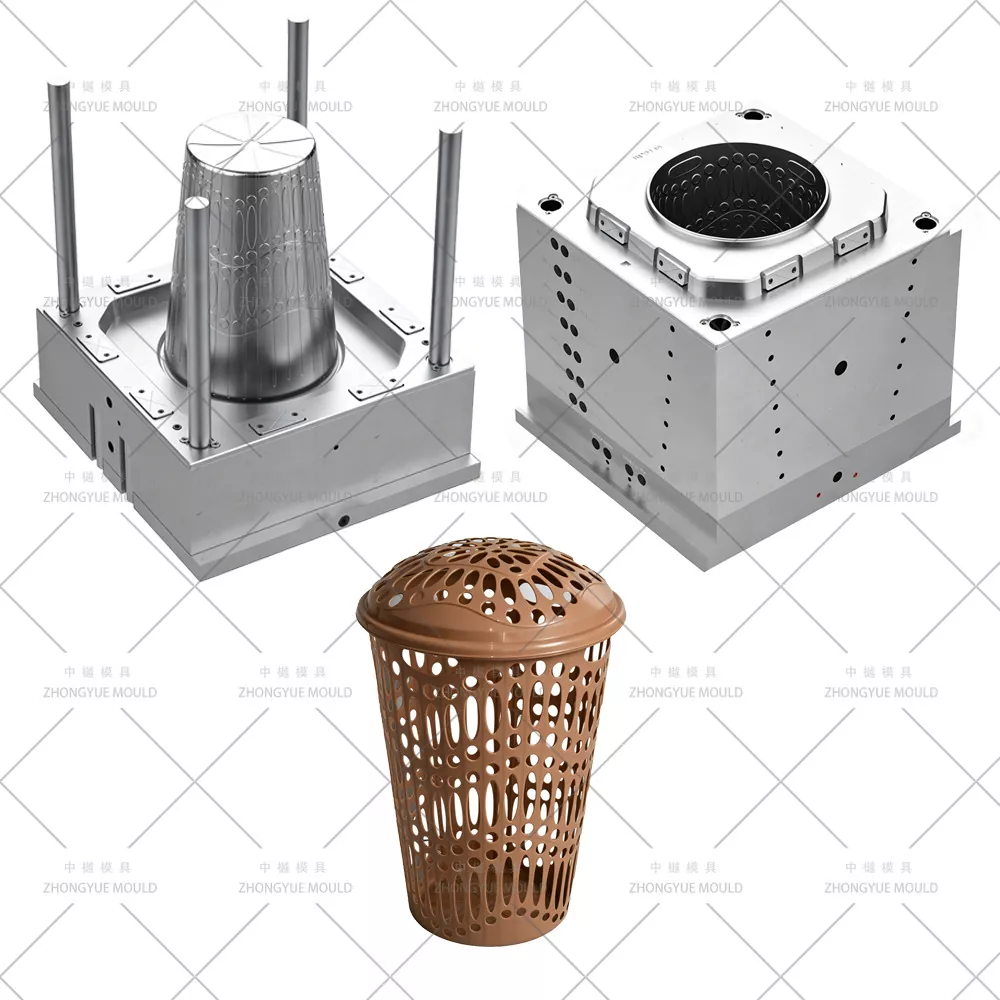 Khuôn giỏ đựng đồ giặt tròn bằng nhựa