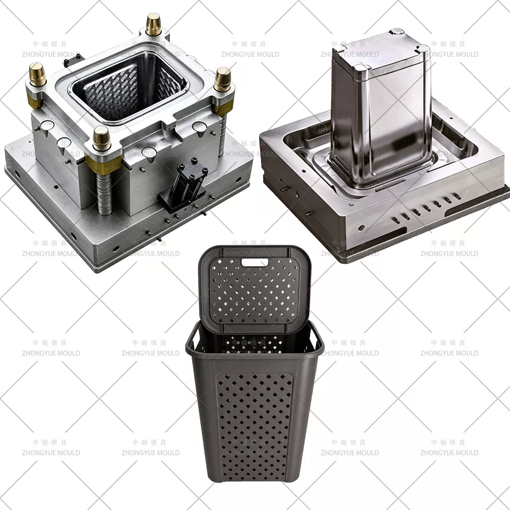 Khuôn giỏ đựng đồ giặt hình vuông bằng nhựa