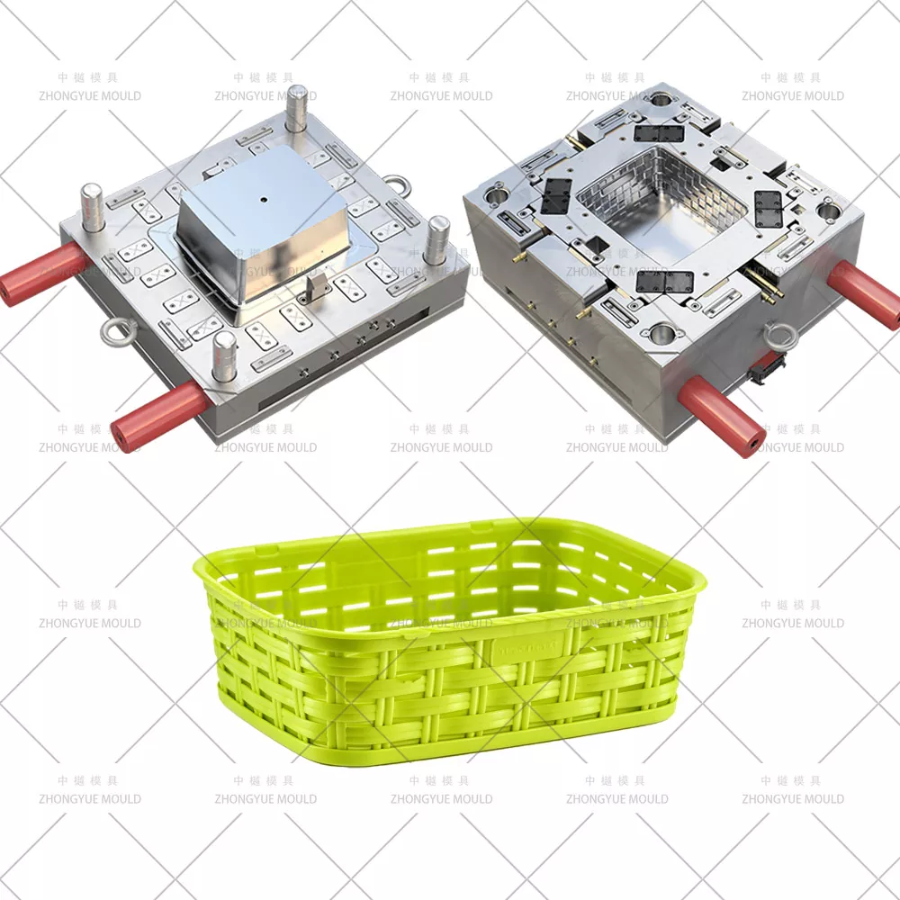 Khuôn giỏ mây vuông bằng nhựa